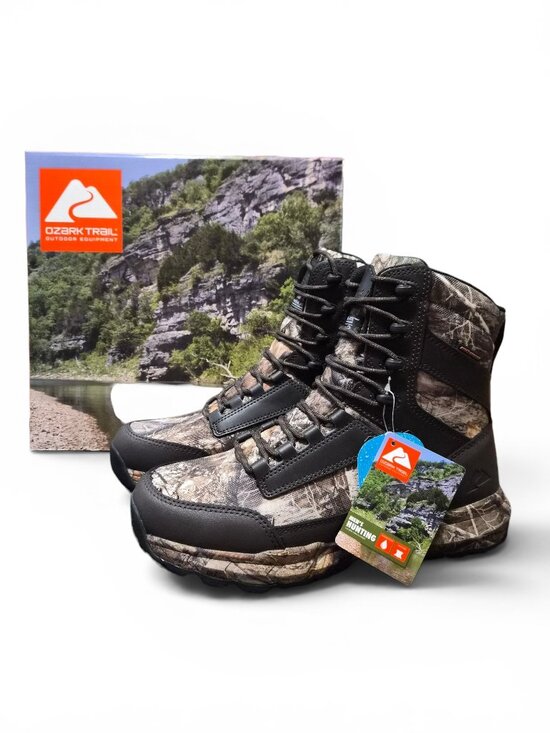 Ozark Trail Other - Ozark Trail Men's Hiking Hunting Boots 8" Size 9.5 Mossy Oak Camo 3M Thinsulate